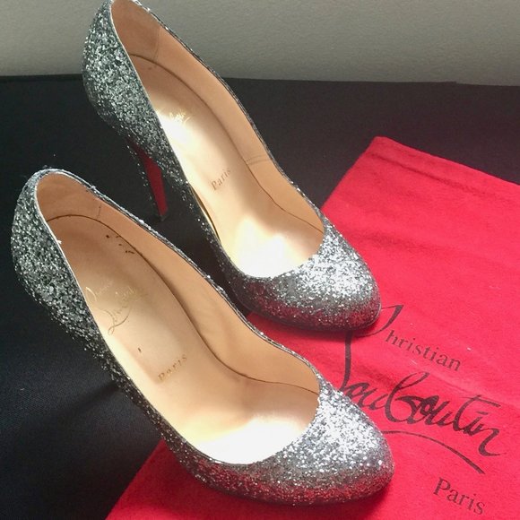 Christian Louboutin Ron Ron 100 Glitter Pumps - Picture 3 of 7